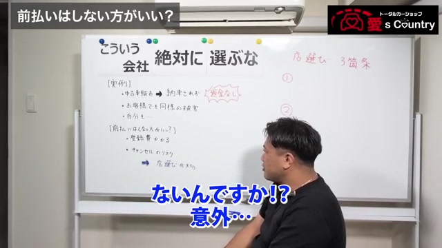 前払いと名義変更の仕組みを説明するホワイトボード