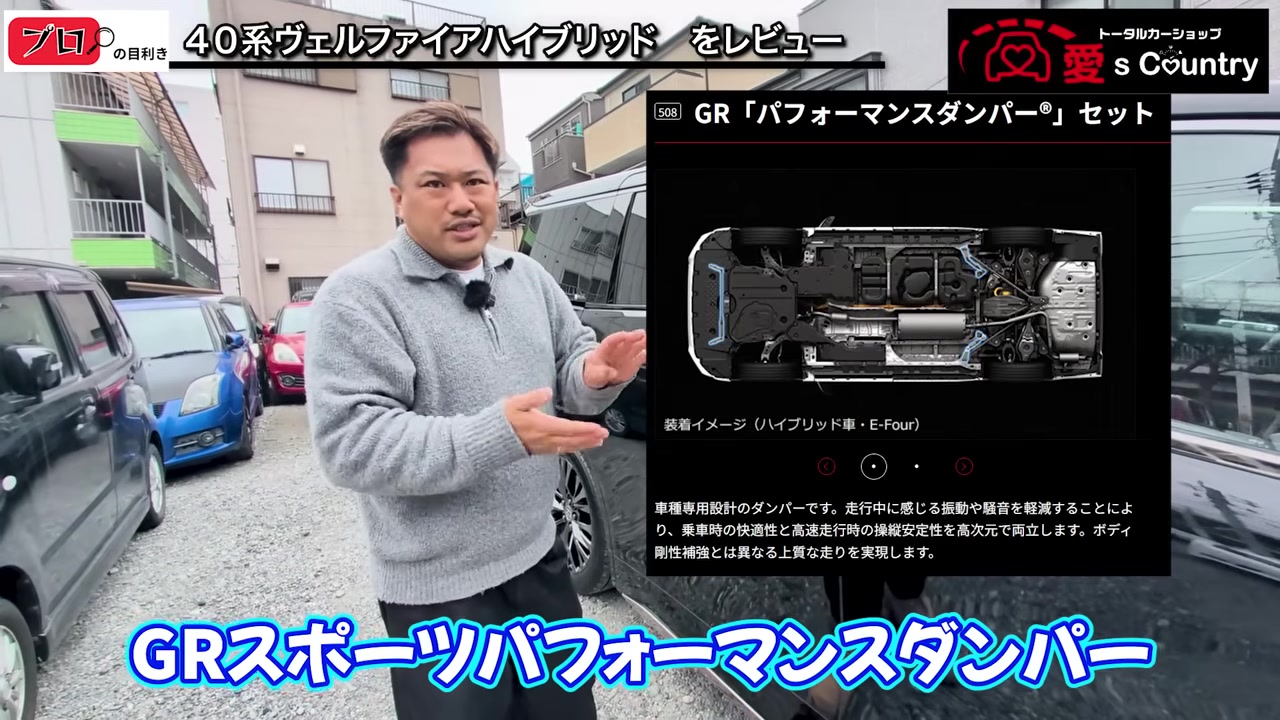 GRパフォーマンスダンパーの装着位置を示す解説画像