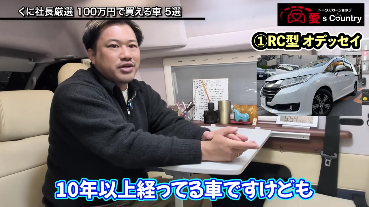 トップバッターのホンダ・オデッセイRC型を紹介するくに社長